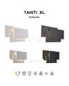 TAHITI XL * APLIQUE MEDIANO LED CUADRADOS 12W - NEGRO - 3000K